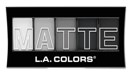 L.A. COLORS Paleta de sombra de ojos mate de 5 colores, Encaje negro CEM475
