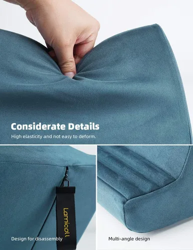 Miniatura 6 de Lamicall Soporte de Almohada para Tableta, Almohadilla Suave para el Regazo - Soporte Dock para Tableta para Cama con 6 Ángulos de Visualización