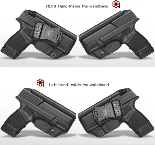 Miniatura 2 de Amberide IWB - Funda Kydex para Springfield Armory Hellcat, transporte oculto microcompacto, sin óptica/sin láser, inclinación ajustable, retención