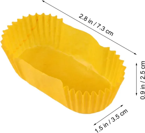 Miniatura 3 de Forros para cupcakes en forma de barco, 1000 unidades, tazas de papel amarillo para hornear cupcakes o mini aperitivos
