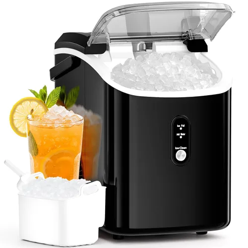 Miniatura 11 de Antarctic Star Nugget - Máquina de hielo de pellets de 34 libras/día con autolimpieza, lista para hielo rápido en 10 minutos, máquina de hielo