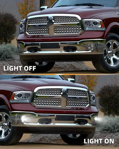 Miniatura 7 de BICYACO Conjunto de luces antiniebla LED con soportes de montaje compatibles con Dodge Ram 1500 2013-2018, Ram 1500 Classic Pickup 2019, lámparas