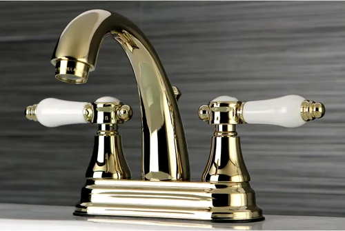 Miniatura 2 de Kingston Brass KS7612BPL Grifo de baño central de 4 pulgadas, latón pulido