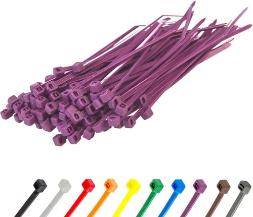 Miniatura 10 de GTSE - Paquete de 100 bridas con cremallera de 20.3 cm, color plateado/gris, 8.06 kg de resistencia, bridas de nailon grises resistentes a los rayos