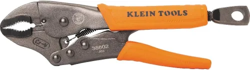 Miniatura 9 de Klein Tools 38663 - Juego de alicates de bloqueo, punta larga de 7 pulgadas y mordaza curvada de 10 pulgadas, alto par de torsión y potencia
