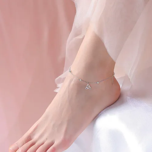 Miniatura 2 de Tobillera de plata de 925 para mujer, chica, para uso bohemio, playa, ajustable, para regalo de cumpleaños