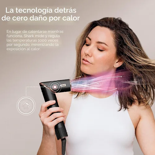 Miniatura 3 de Secador de Pelo Shark Sistema de Estilo FlexStyle Cepillo Secador de Pelo Portátil y Potente Rizador de Pelo y Voluminizador Incluye 6