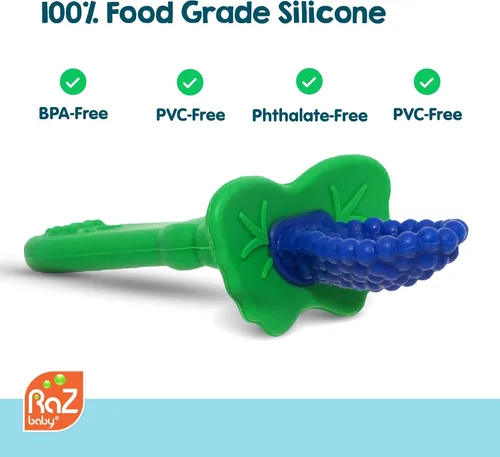 Miniatura 5 de RaZbaby RaZberry - Cuchara (2 unidades), silicona multitextura para agarre y comodidad durante la alimentación, perfecta para entrenamiento