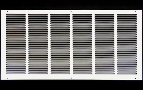 Miniatura 61 de HVAC Premium 30' x 10' [Abertura de conducto] Rejilla de aire de retorno de acero estampado plano - Pared lateral y techo - Cubierta de conducto