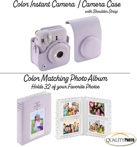 Miniatura 4 de Cámara instantánea Fujifilm Instax Mini 12 + 60 impresiones fotográficas + accesorios, color lila púrpura