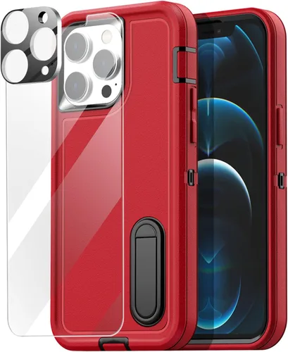 Miniatura 17 de AICase Funda para iPhone 12 Pro Max (6.7"), resistente protección contra caídas, cuerpo completo, a prueba de golpes, a prueba de polvo, protección