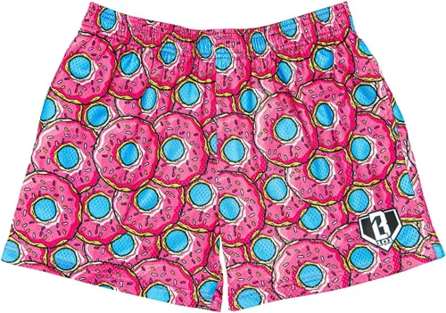 Baseball Lifestyle 101 Pantalones cortos de malla de fresa con bolsillos laterales y cintura elástica, entrepierna de 5 pulgadas, tallas juveniles