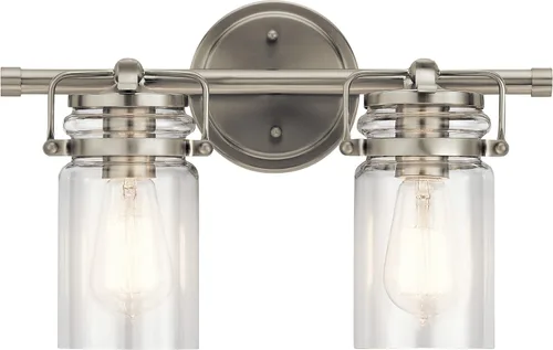Miniatura 23 de Lámpara de pared Brinley de Kichler, para 1 foco y con pantalla de vidrio transparente, 45576OZ, 100watts, 120 volts Bronce antiguo