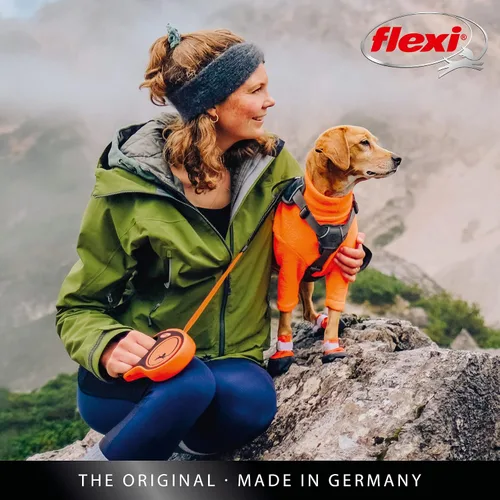 Miniatura 2 de Flexi Xtreme - Correa retráctil para perros de hasta 143 libras, color naranja y negro