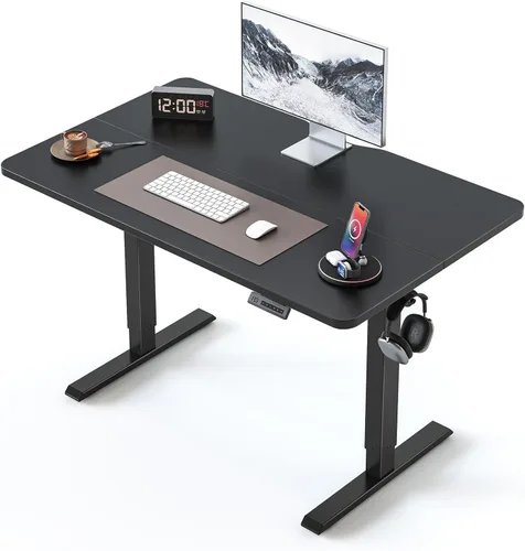 BANTI Escritorio de pie de 40 × 24 pulgadas, ergonómico, altura eléctrica ajustable, para sentarse y ponerse de pie, escritorio de oficina para