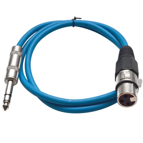 Miniatura 7 de Seismic Audio - SATRXL-F2 - Cable de conexión XLR naranja de 2 pies hembra a 1/4" TRS