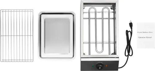 Miniatura 8 de Parrilla eléctrica de 1800 W para interiores, parrilla comercial portátil sin humo con control de temperatura, para barbacoa, restaurante