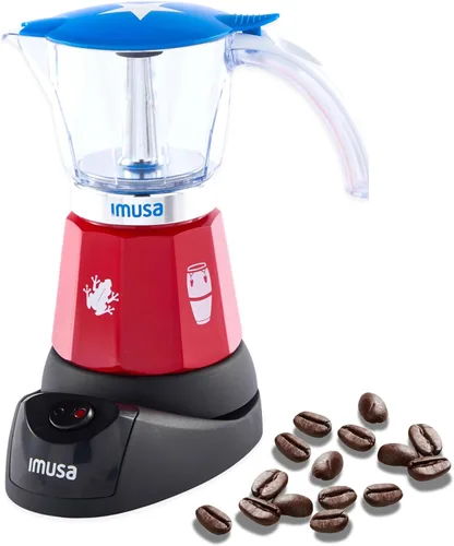 Miniatura 11 de IMUSA Cafetera eléctrica de almendras de 3 o 2 tazas, cafetera moka compacta con función de mantener el calor, base desmontable, cafetera de leche