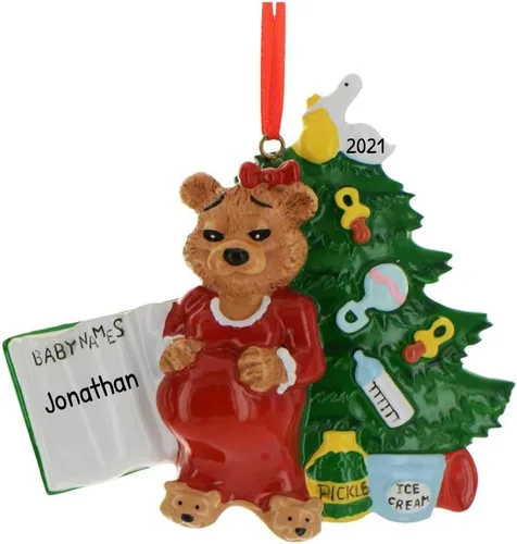 Miniatura 3 de Adorno personalizado para bebé 2025 – Regalos de embarazo personalizados para futura mamá, adorno de Navidad embarazada 2025, regalos para nuevas
