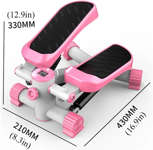 Miniatura 7 de YSUEFIJO Mini escalera portátil, equipo de fitness antideslizante, máquina de ejercicios aeróbicos para fitness, pantalla fácil de leer, bandas