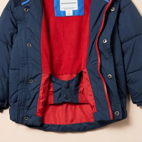 Miniatura 5 de Tienda Essentials Chaqueta acolchada pesada con capucha para bebés, niños pequeños y niños