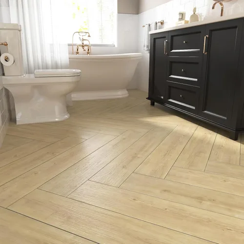 Miniatura 2 de Azulejo de suelo autoadhesivo de 6 x 35 pulgadas, tablones de madera autoadhesivos para baño, cocina, calcomanías de suelo, azulejos de vinilo