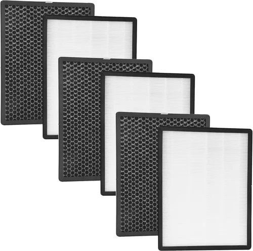 Miniatura 3 de Alexapure Breeze - Juego de 2 filtros de repuesto compatibles con AP-B102, purificador de filtro de aire 3049, 2 filtros H13 True HEPA y 2 filtros
