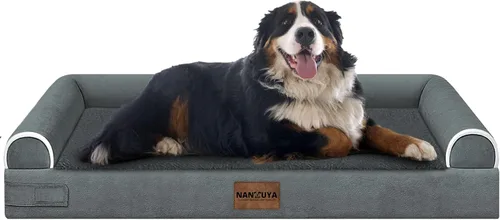 Miniatura 36 de Cama ortopédica lavable para perros medianos y grandes: cama con cojines de apoyo para perros medianos y grandes, cama impermeable de espuma tipo