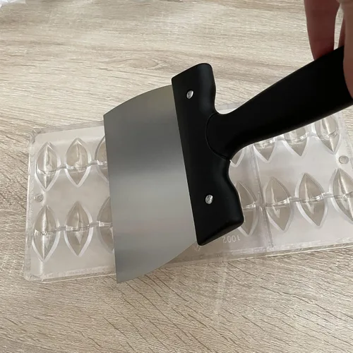 Miniatura 4 de Goldbaking Espátula de recubrimiento para raspador de chocolate raspador de masa de acero inoxidable (pequeña)
