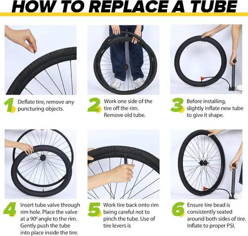 Miniatura 8 de 1/2/4 Pack 20x4 26x4.0 Fat Bike Tube with AV 32mm Schrader Valve, Premium Butyl Rubber Fat Tire Bike Tubes with Tire Levers, 20, 26x3.5-4.5 Bike