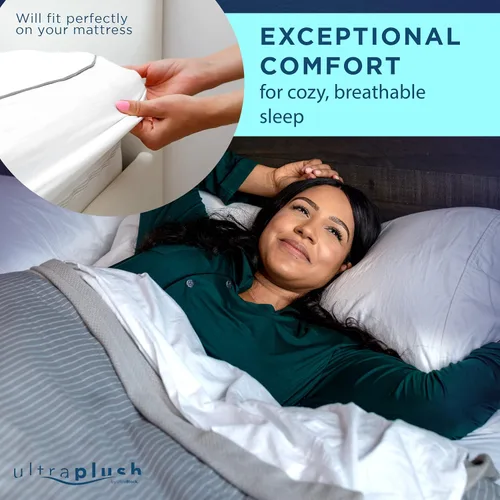 Miniatura 8 de Protector de colchón impermeable UltraPlush Premium – Funda muy suave y silenciosa, otro, King Mojar la cama, funda de cama