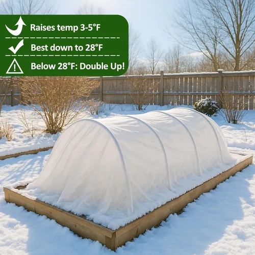 Miniatura 6 de Gardzen Cubiertas para plantas de 1.5 onzas, protección contra la congelación, cubiertas flotantes reutilizables de 10 x 10 pies, mantas más gruesas