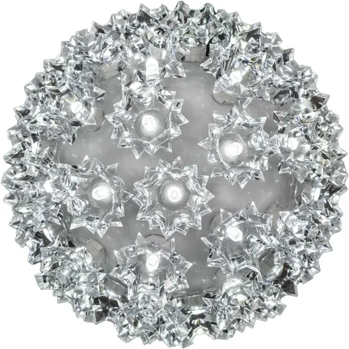 Miniatura 26 de Novelty Lights - Esfera de estrella de luz LED de 6 pulgadas con 50 luces, 100% verdadero parpadeo blanco cálido, bola de ornamento, cable