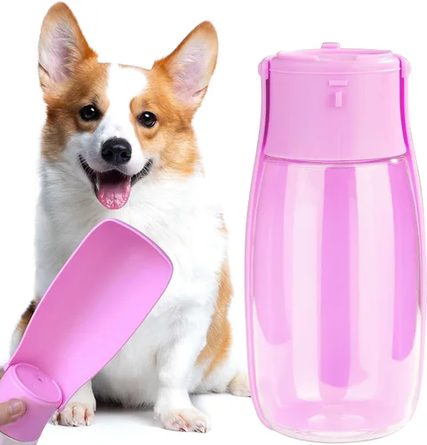 Miniatura 12 de Botella de agua plegable para perro, dispensador de agua portátil para perros, gatos, conejos, cachorros y animales pequeños, apto para Azul