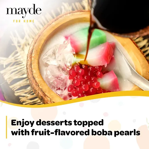 Miniatura 4 de Mayde Bursting Popping Boba Pearls, fresa, mango, fruta de la pasión, kiwi, arándanos, granada, kit de fiesta de 6 sabores (17.28 oz, paquete de 6)