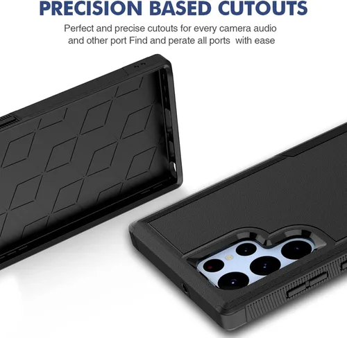 Miniatura 6 de Funda para Samsung Galaxy S22 Ultra: funda protectora de doble capa resistente para teléfono celular, a prueba de golpes, con protector de pantalla