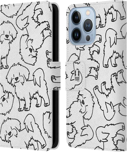 Miniatura 10 de Head Case Designs Airedale Terrier Dog Breed Patterns 4 Leather Wallet Case Compatible with Apple iPhone 13 Pro