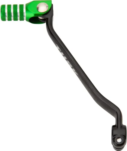 Miniatura 2 de Tusk Palanca de cambios plegable, punta negra/verde, compatible con Kawasaki KLX300 2021-2025/KLX300R 2020-2025