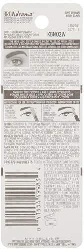 Miniatura 3 de Maybelline New York Brow Drama Shaping Chalk Power, marrón oscuro, 0.035 onzas líquidas
