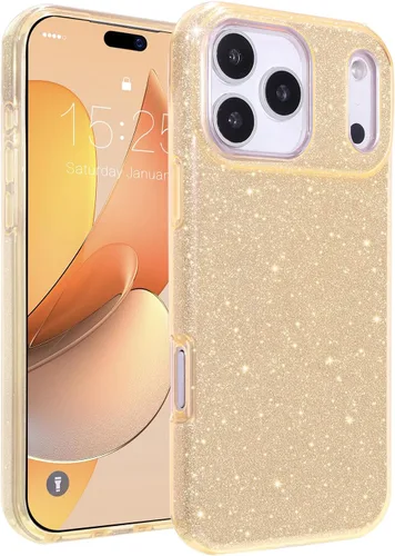 Miniatura 36 de MATEPROX - Funda compatible con iPhone Air de 6.5' [2025], carcasa protectora de 3 capas con purpurina brillante y tendencia, anti-arañazos y a