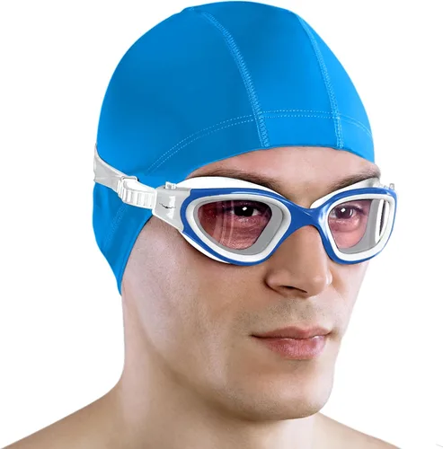 Miniatura 12 de AqtivAqua DX - Gafas de natación con visión amplia para adultos, hombres y mujeres, antiempañamiento y sin fugas Gafas blancas y azules + estuche