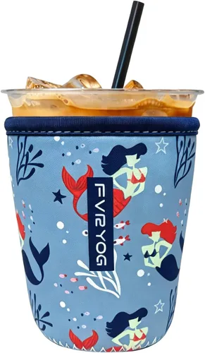 Miniatura 86 de Fundas de neopreno reutilizables aisladas para café helado, fundas para tazas de café helado, fundas para bebidas heladas y calientes