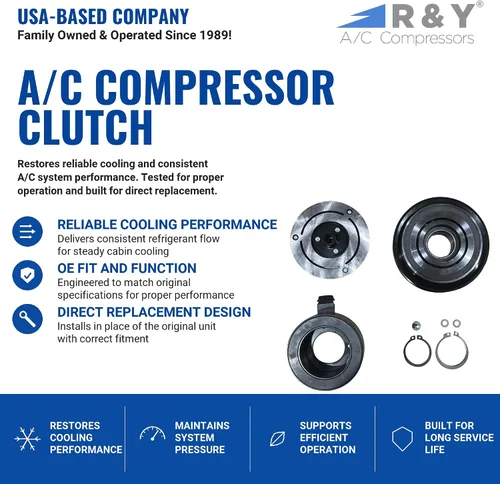Miniatura 2 de RYC A/C Compresor Embrague FG679-01-CL (Se adapta a Chevrolet Camaro 6.2L 2010, 2011, 2012, 2013, 2014, 2015)