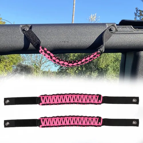 Miniatura 20 de Asas de agarre para barra antivuelco, mango de agarre de paracaídas para accesorios Ford Bronco 2021+, con diseño de bandera de EE. UU., paquete