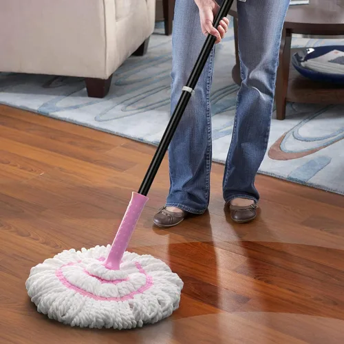 Miniatura 2 de KeFanta Trapeadores Giratorios Autoestrujables para Limpieza de Pisos, Trapeador de Microfibra para Pisos con Escurridor, Mango Largo de 57