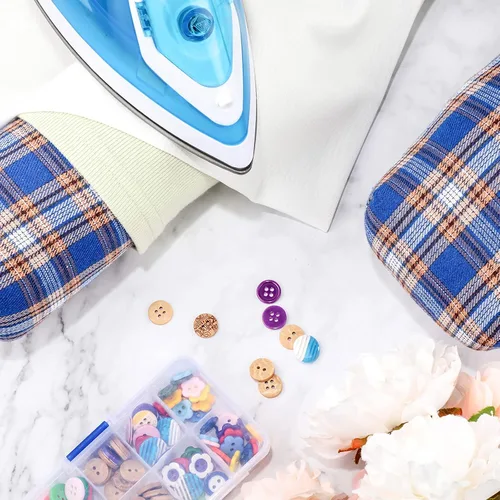 Miniatura 6 de Tegeme 2 piezas de paño de prensado para planchar tela de organza de seda prensado para hierro 20 x 30 pulgadas prensa de tela ropa costura