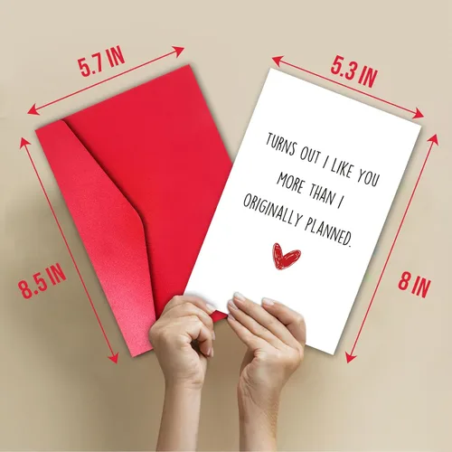 Miniatura 2 de TQDaiker Divertida tarjeta de aniversario para marido, novio, preciosa tarjeta del día de San Valentín de esposa, novia, tarjeta de amor para él