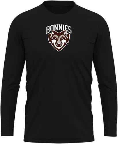 Miniatura 214 de Camisa deportiva de manga larga oficial de la NCAA Collegiate para hombre, colección negra con logotipo primario