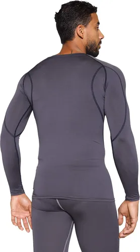 Miniatura 7 de Real Essentials Paquete de 4 camiseta de compresión de manga larga para hombre para clima frío (disponible en tallas grandes y altas)