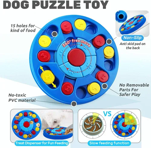 Miniatura 2 de Joansan Rompecabezas interactivo para perros, juego de rompecabezas interactivo, juguete para perros inteligentes, estimulación de coeficiente